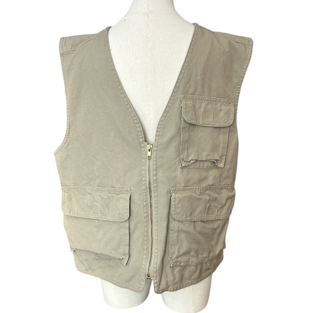 Vintage Stefano International Hinting Safari Tan Utility Vest Men’s‎ Size Medium